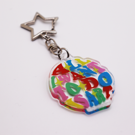 All I want to do is Art- Logo keychain