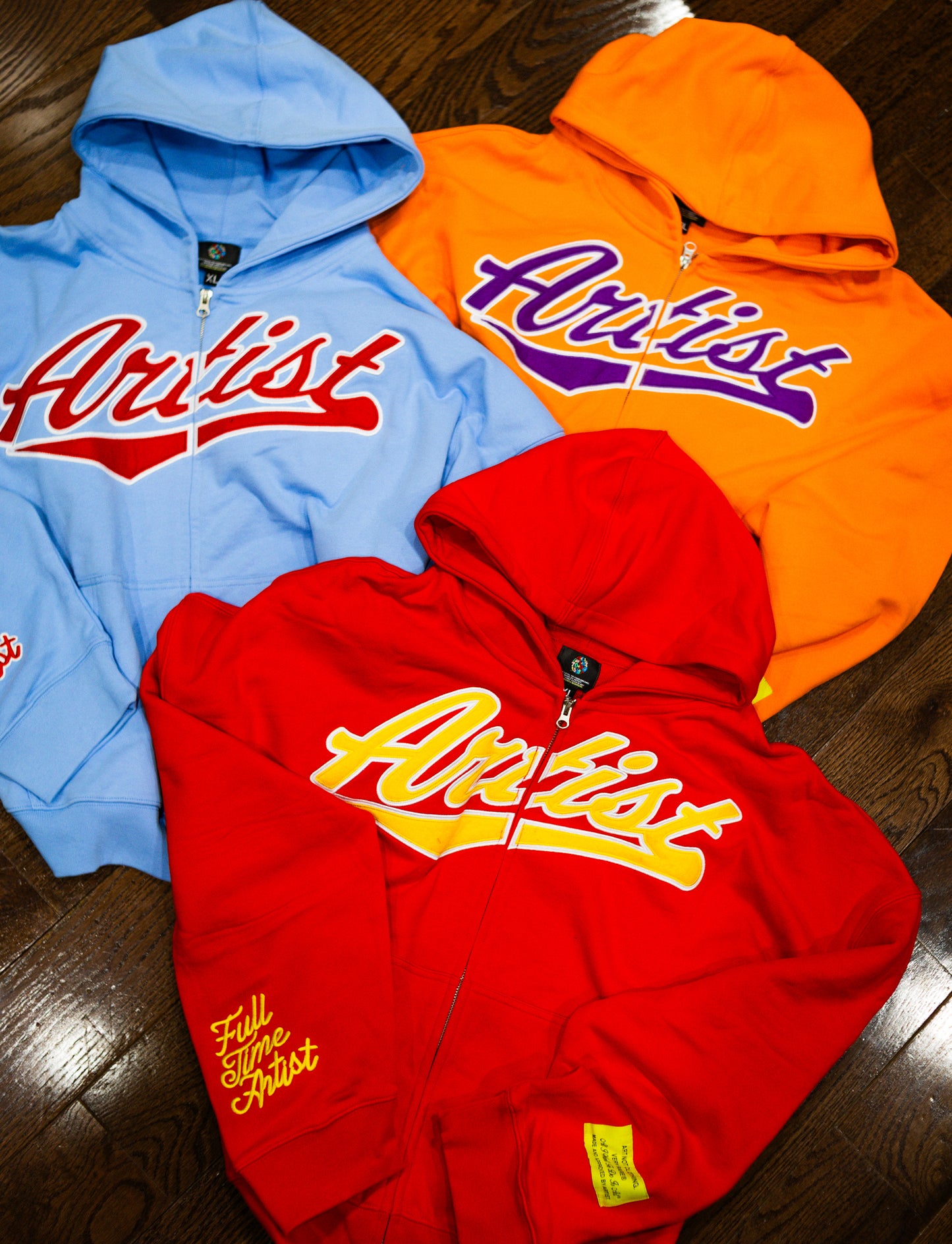 Artist Varsity Suns Zip Hoodie Orange