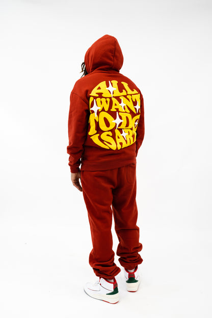 AWDA (BURGUNDY) SWEAT SUIT