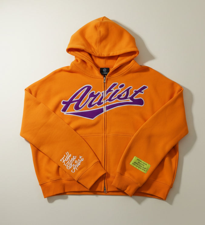 Artist Varsity Suns Zip Hoodie Orange