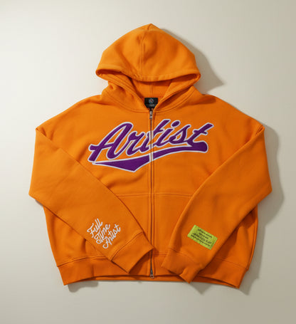 Artist Varsity Suns Zip Hoodie Orange