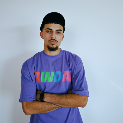 "ALL I WANT TO DO IS ART" SIGNATURE PURPLE (OVER-SIZE) TEE